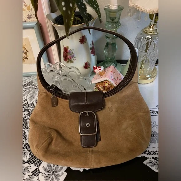 Vintage Y2K 2003 Coach Soho Ergo - Suede Leather - Picture 3 of 9